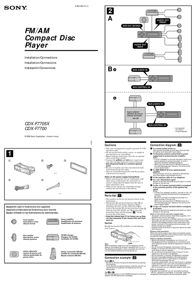 Sony Xplod CDX-F7700 install guide