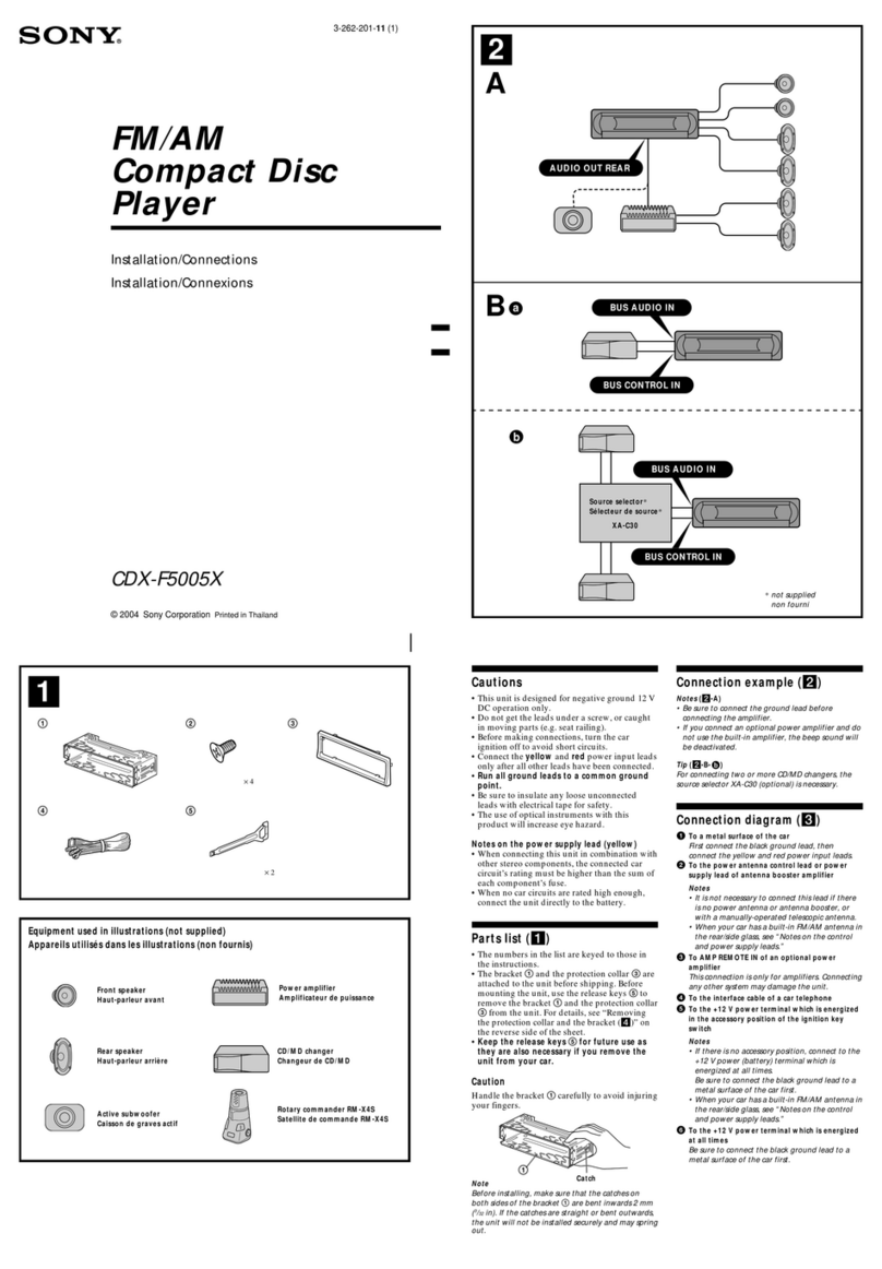 Sony CDX-F5005X - Fm/am Compact Disc Player Product guide