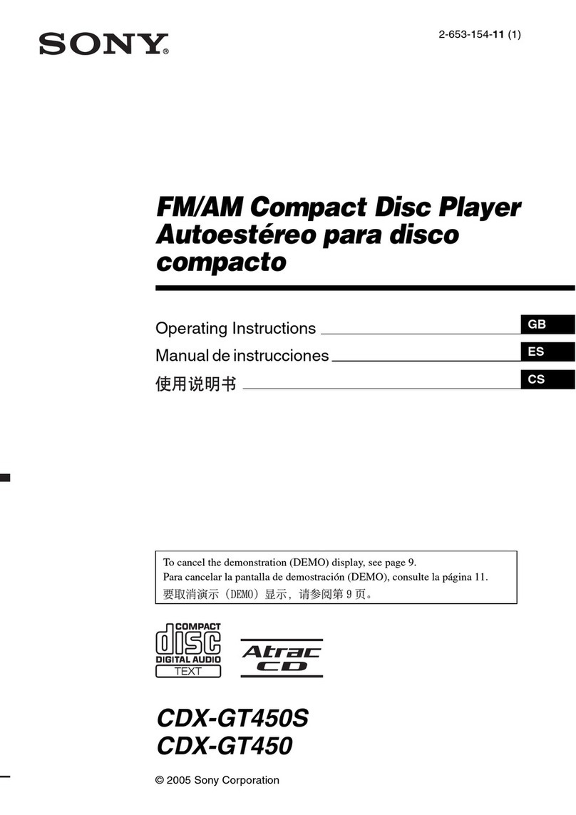 Sony CDX-GT450 User manual