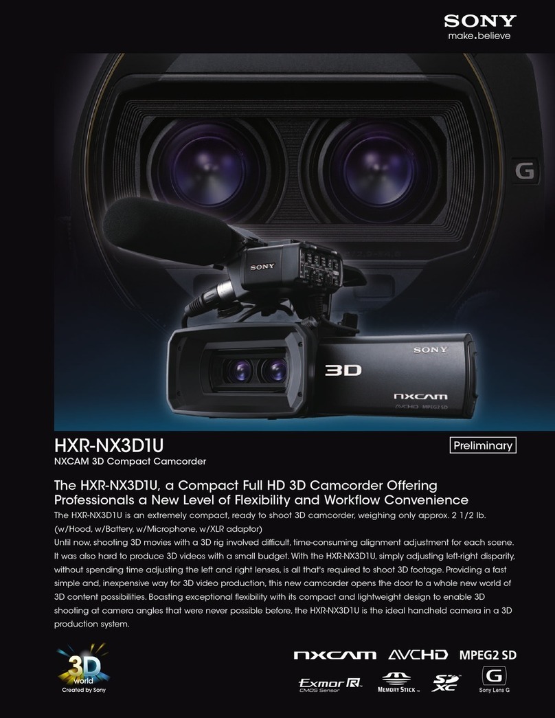 Sony HXR-NX3D1 Brochure & specs