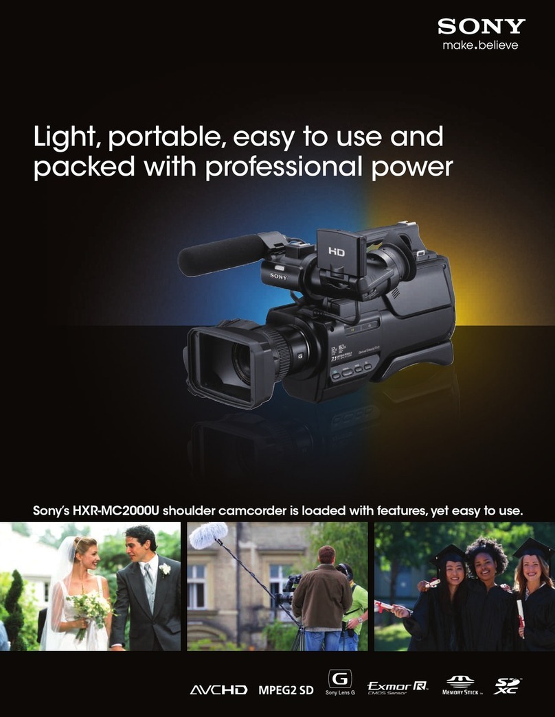 Sony HXR-MC2000U Brochure & specs