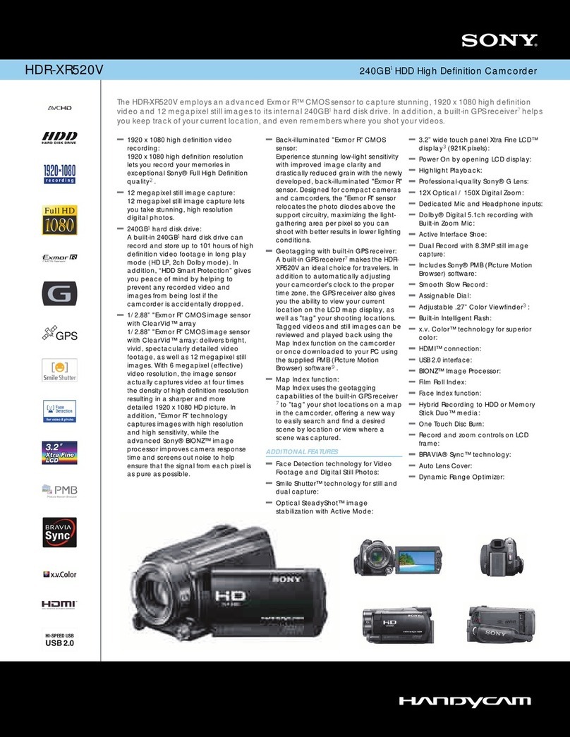 Sony HANDYCAM HDR-XR520E User manual