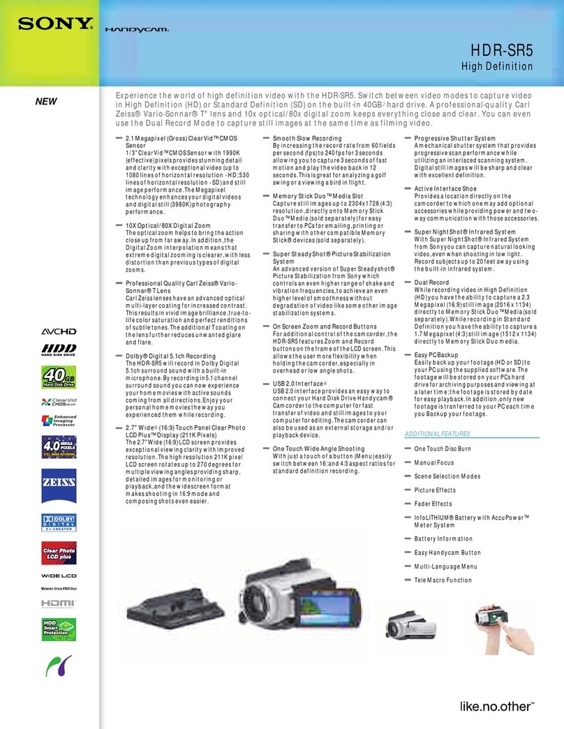 Sony Handycam HDR-SR5 User manual