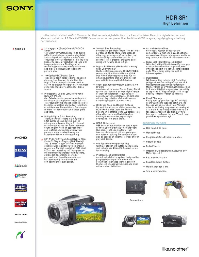 Sony Handycam HDR-SR1 User manual