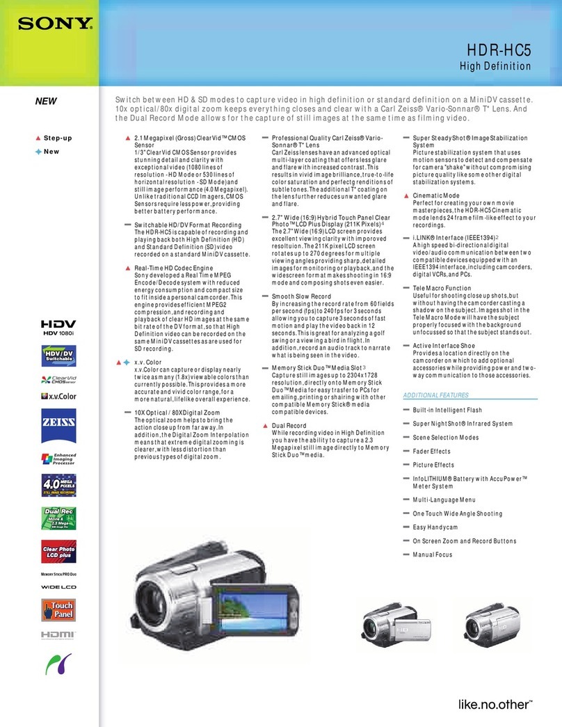 Sony Handycam HDR-HC5 brochure