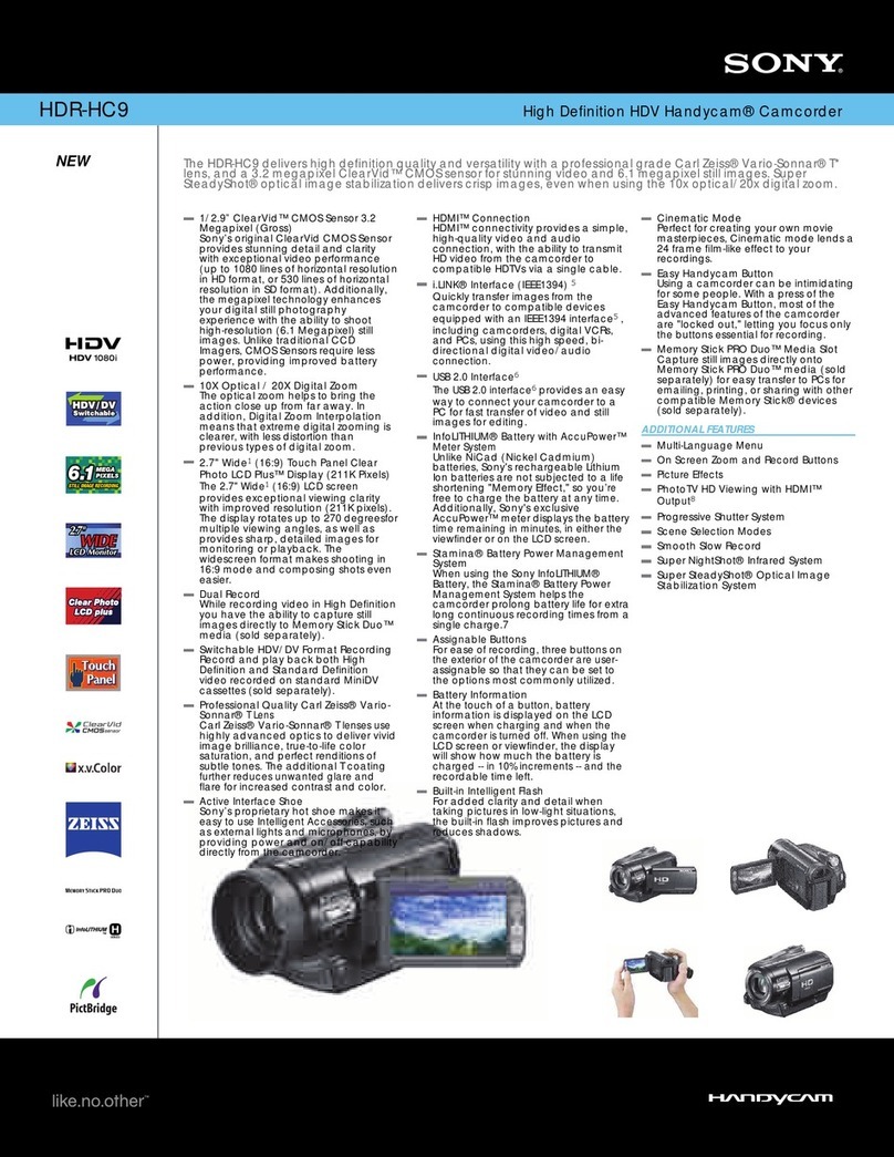 Sony Handycam HDR-HC9 User manual