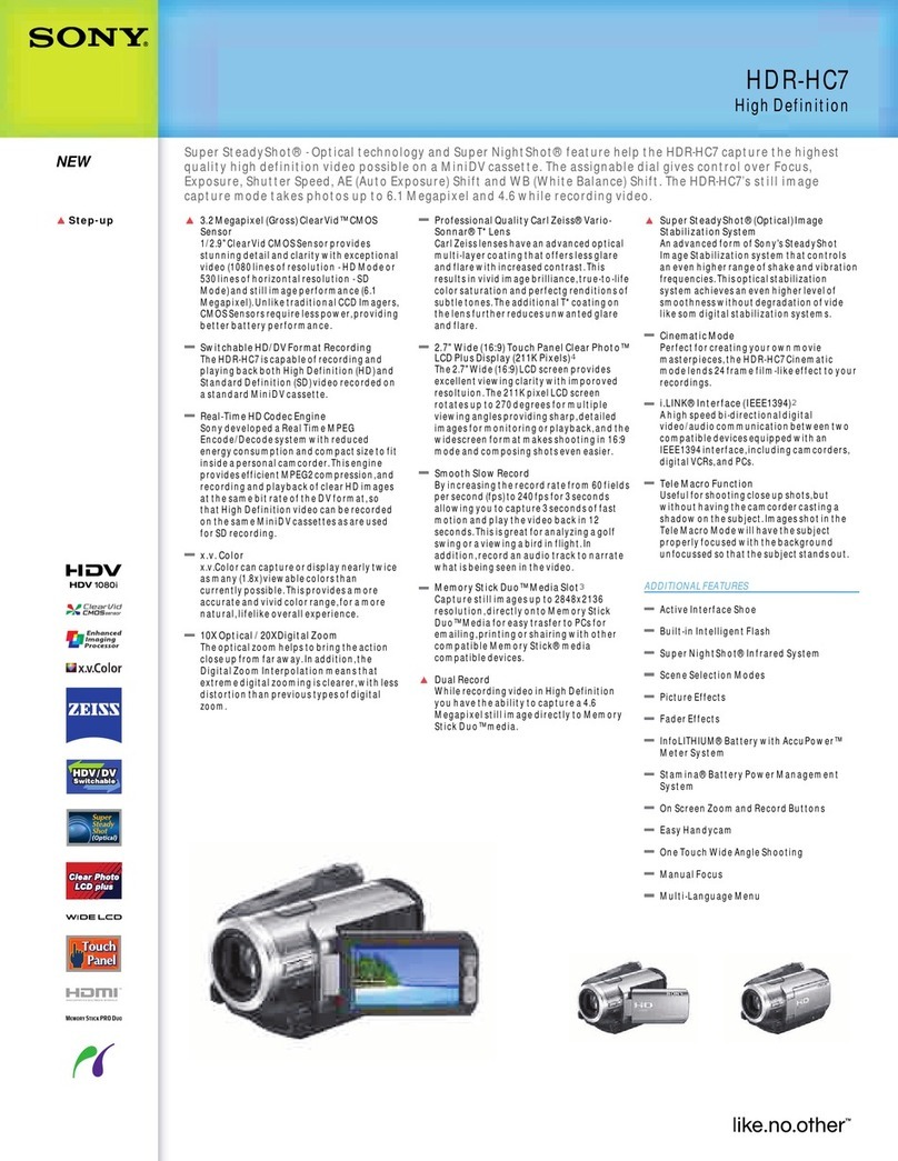Sony Handycam HDR-HC7 User manual