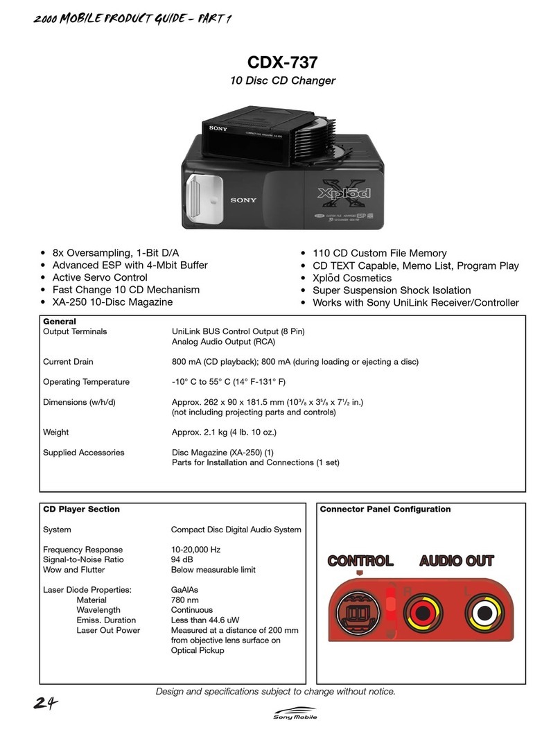 Sony Xplod CDX-737 User manual