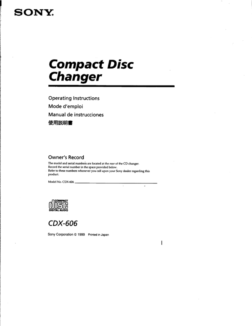 Sony CDX-606 operating instructions