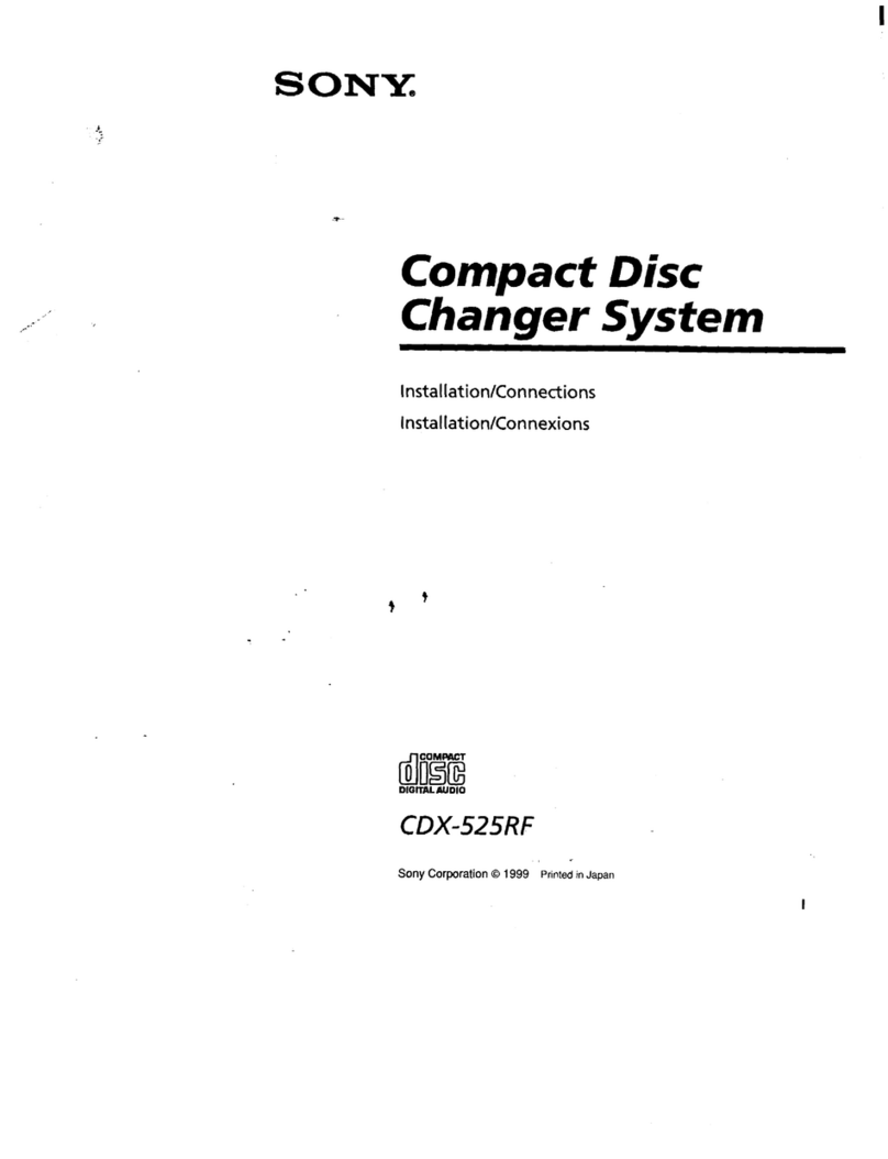 Sony CDX-525RF - Compact Disc Changer System Product guide