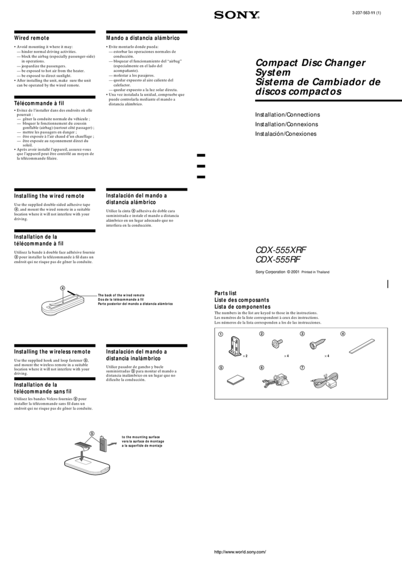 Sony CDX-555RF Operating Instructions... Product guide