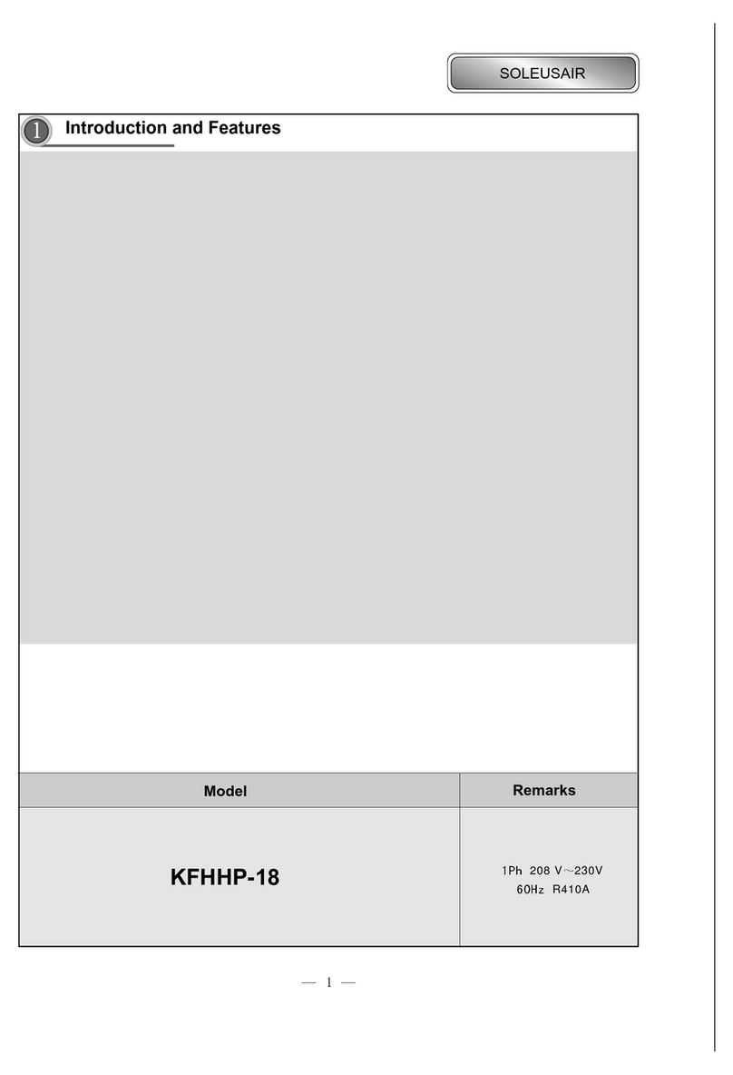 Soleus Air KFHHP-18 User manual