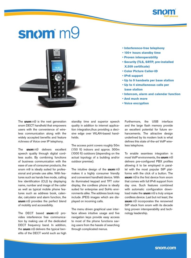 Snom M9 Specifications