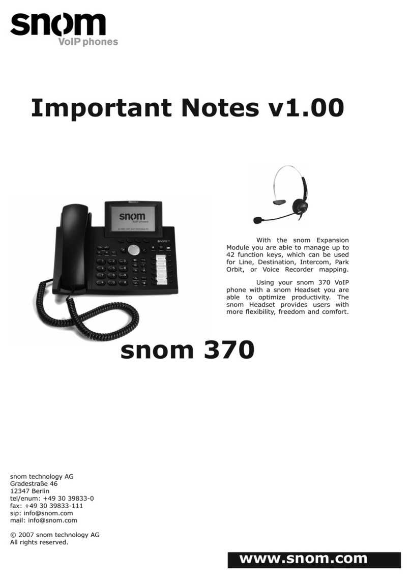 Snom 370 Quick start guide