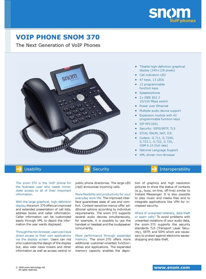 Snom 370 User manual