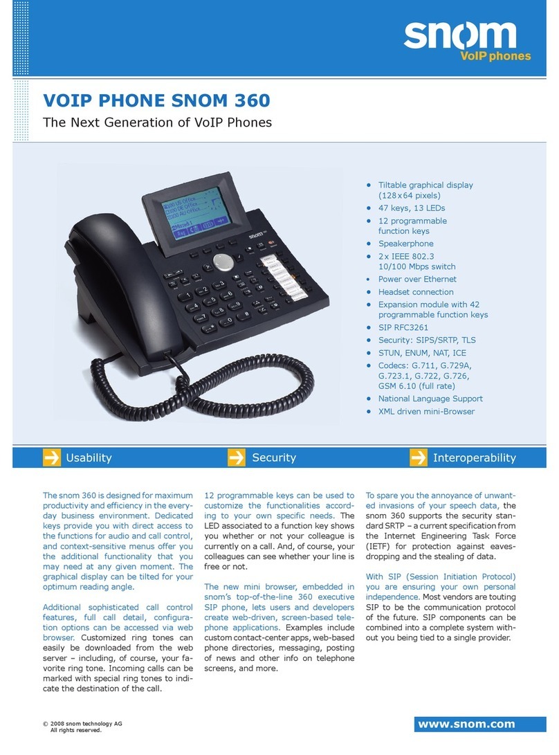 Snom 360 Specifications