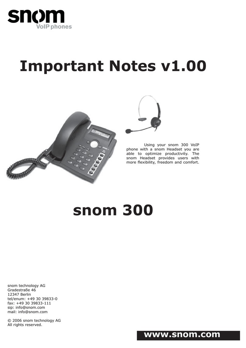 Snom 300 Quick start guide