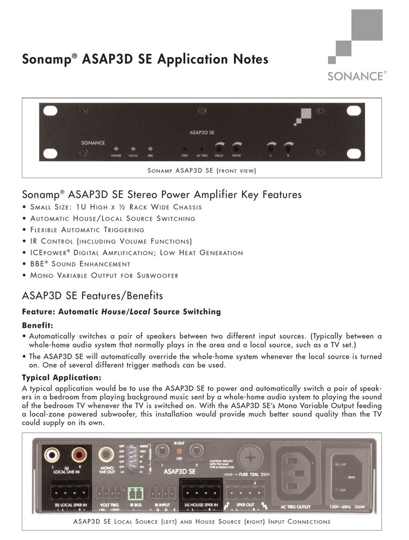 Sonance SONAMP ASAP3D SE Manual