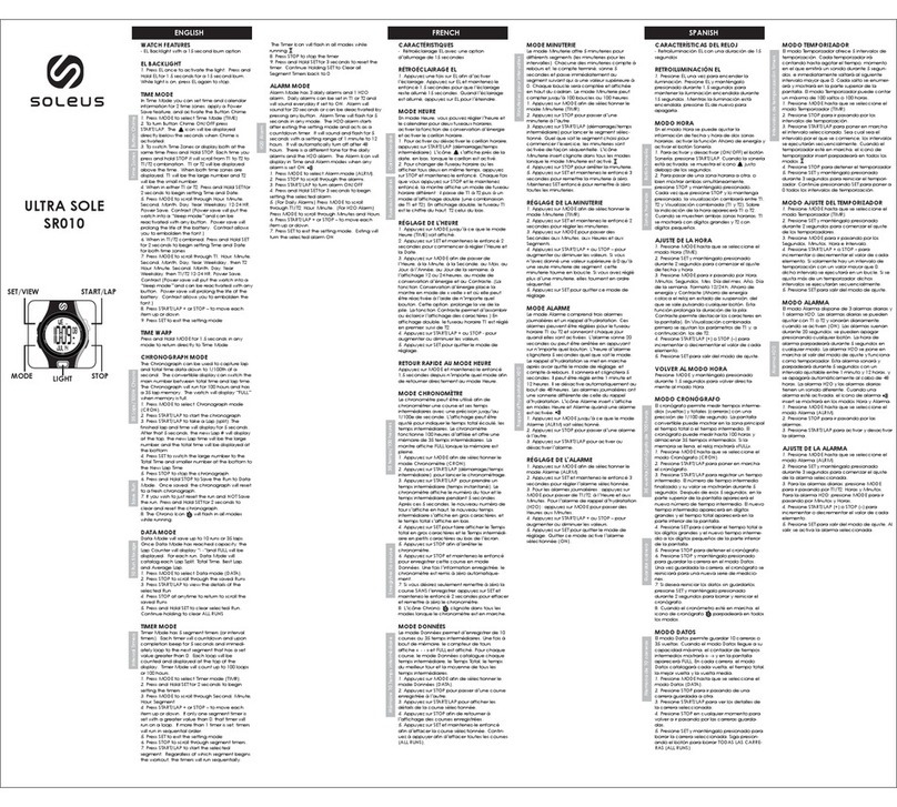Soleus Air SR002101P reference guide