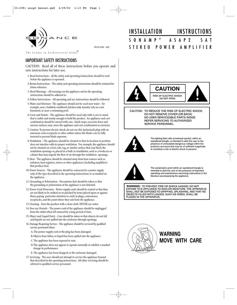 Sonance Sonamp ASAP2 installation instructions