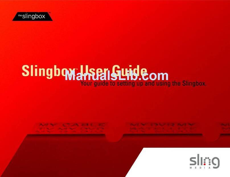 Sling Media Slingbox User manual