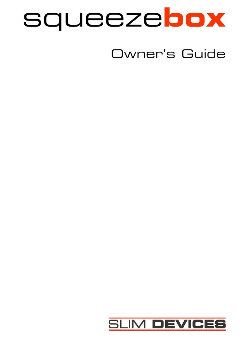 Slim Devices Squeezebox User manual