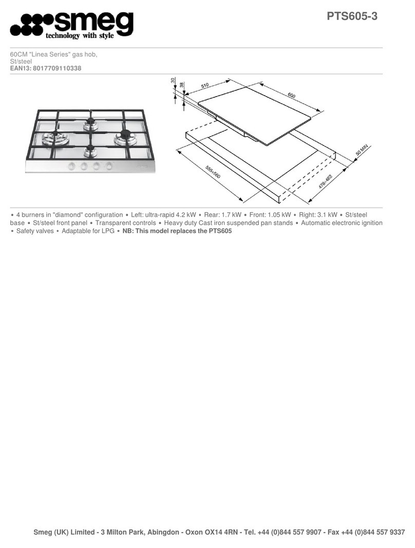 Smeg PTS605 User manual