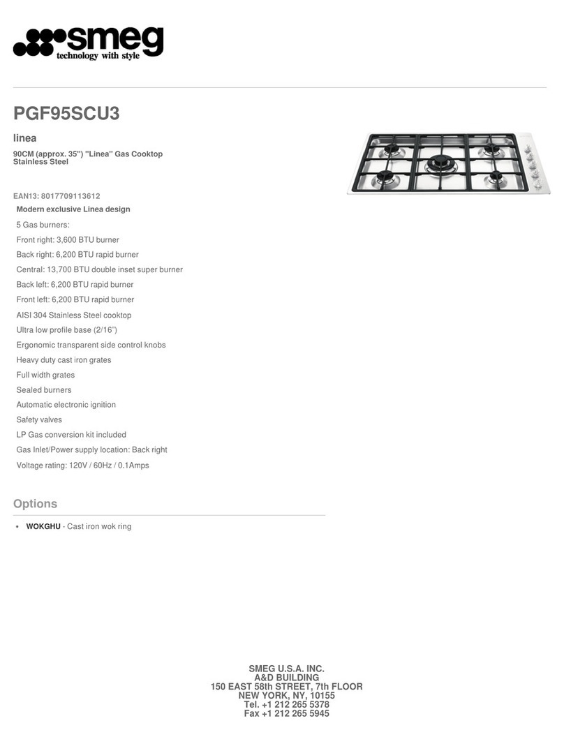 Smeg PGF95SCU3 User manual