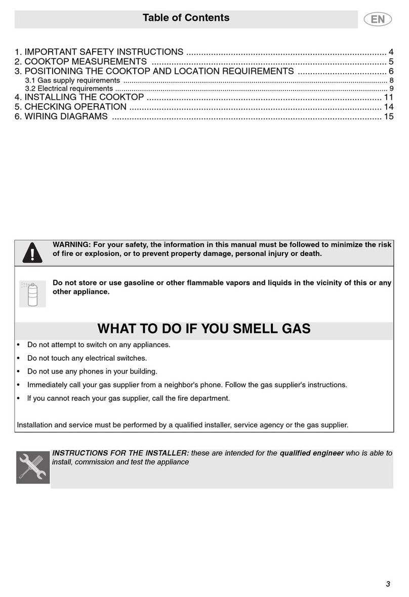 Smeg PGF75SCU3 User manual Smeg PGF75SCU3 User manual