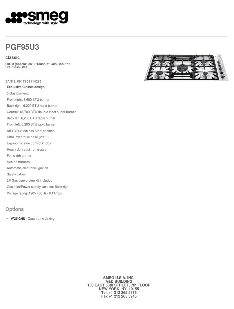 Smeg PGF95U3 User manual