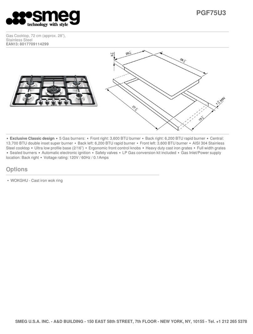 Smeg PGF75U3 User manual
