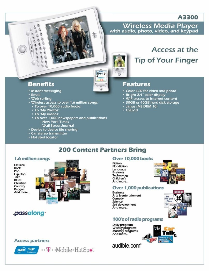 SoniqCast A3300 brochure