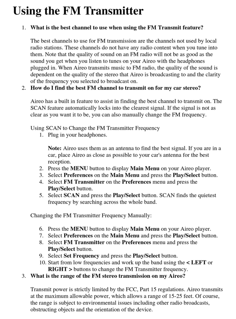 SoniqCast Aireo User manual