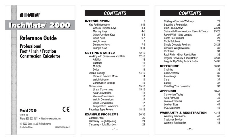 Sonin DT220 reference guide