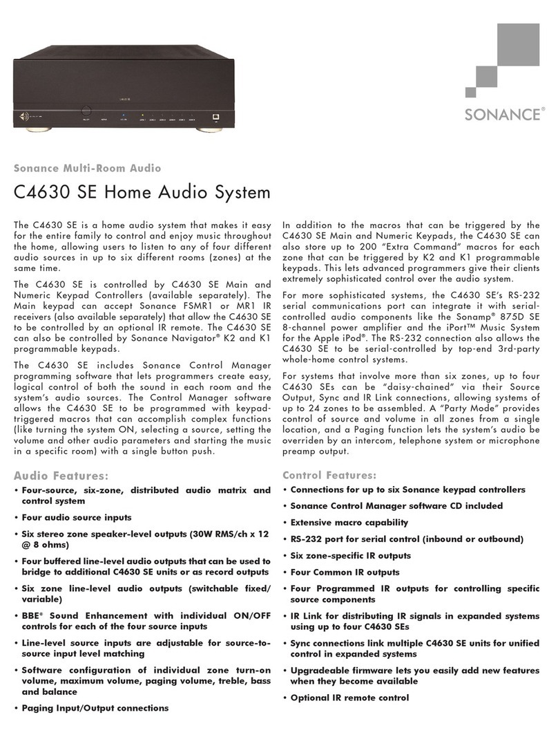 Sonance C4630 SE Specifications