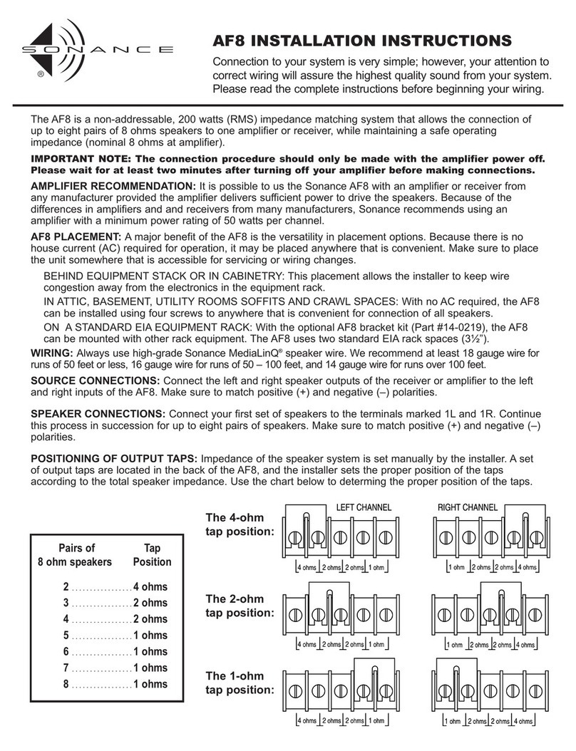 Sonance AF8 installation instructions