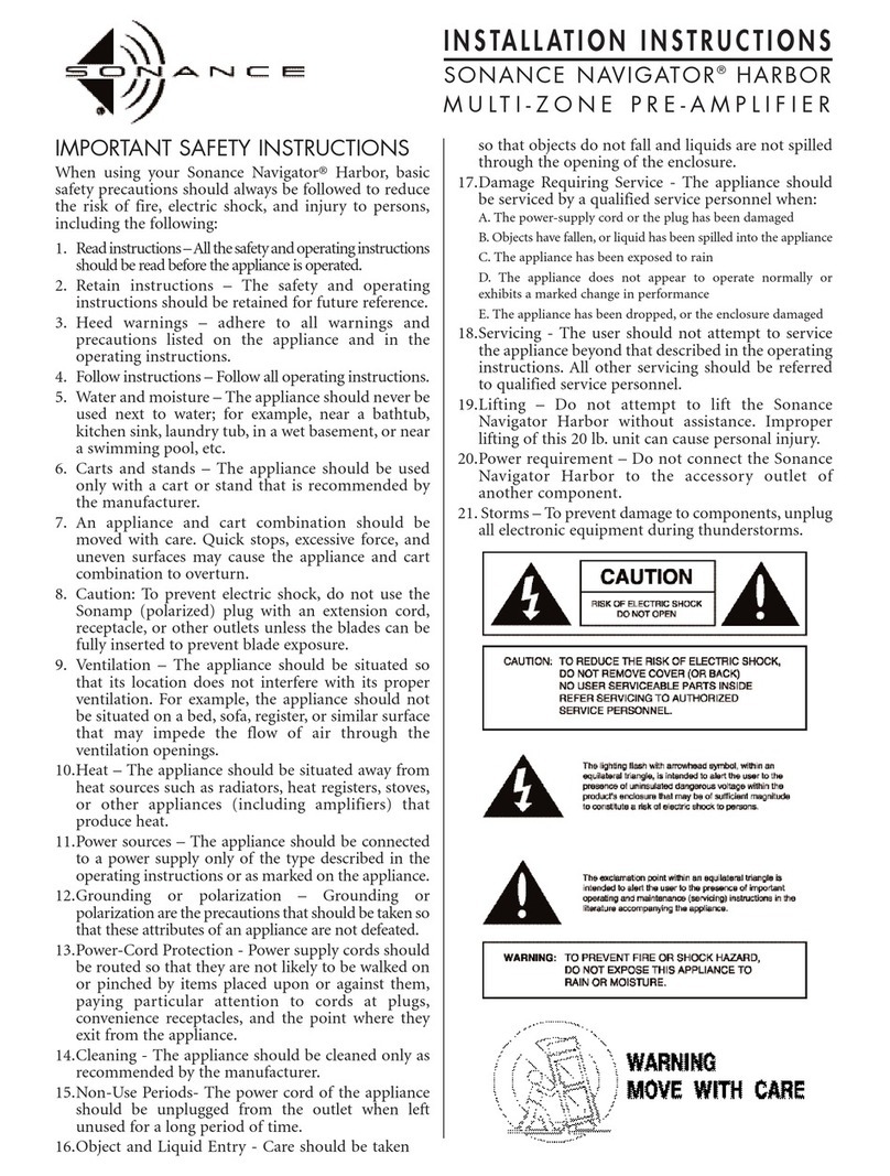 Sonance Navigator Harbor User manual