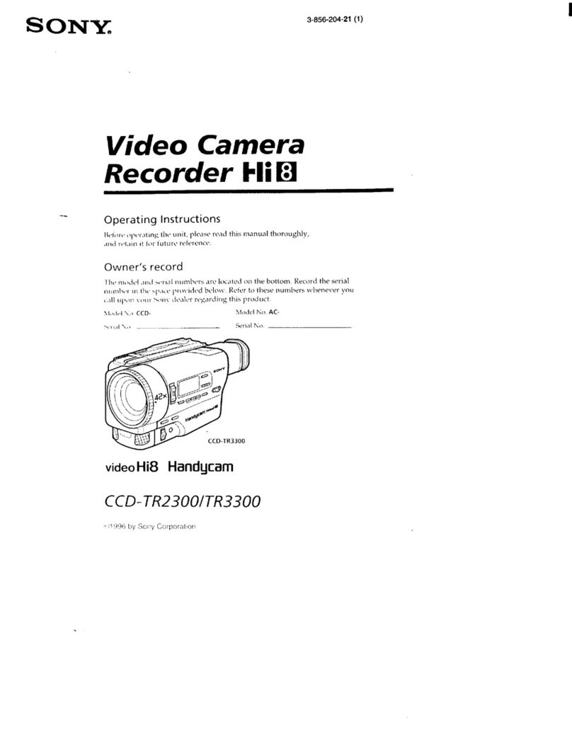 Sony Handycam CCD-TR23 User manual