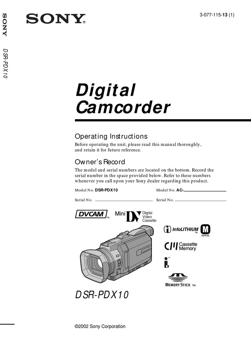 Sony DVCAM DSR-PDX10 operating instructions