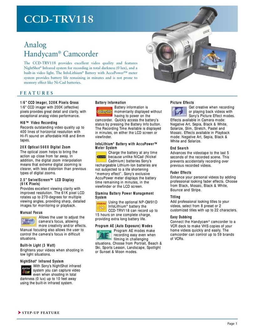 Sony CCD-TRV118 User manual