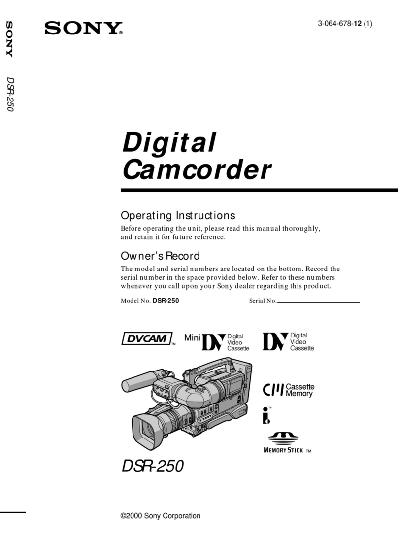 Sony DSR-250 User manual