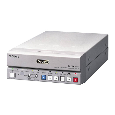 Sony DSR 11 - Professional Editing Video Cassete... operating instructions