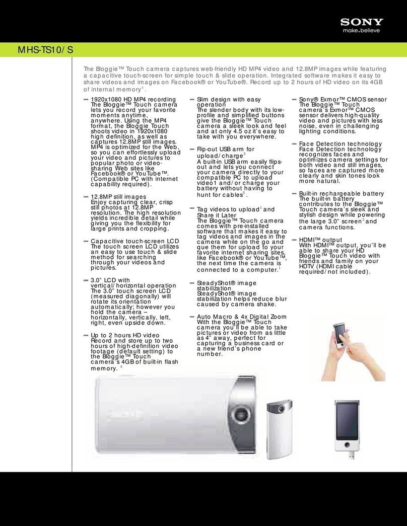 Sony bloggie MHS-TS10 User manual