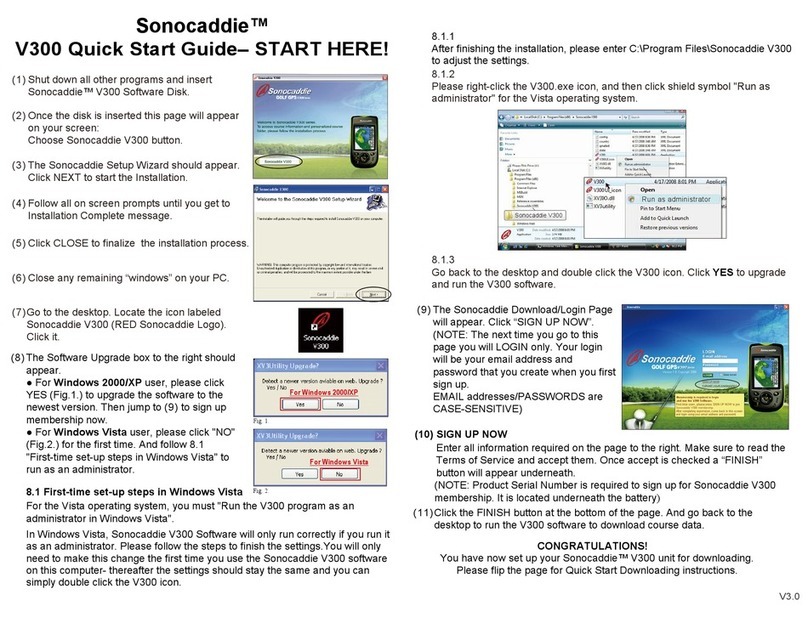 Sonocaddie V300 User manual