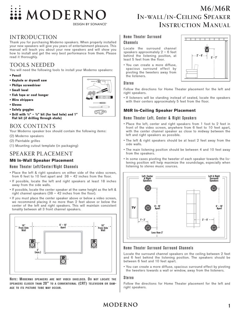 Moderno M6 instruction manual