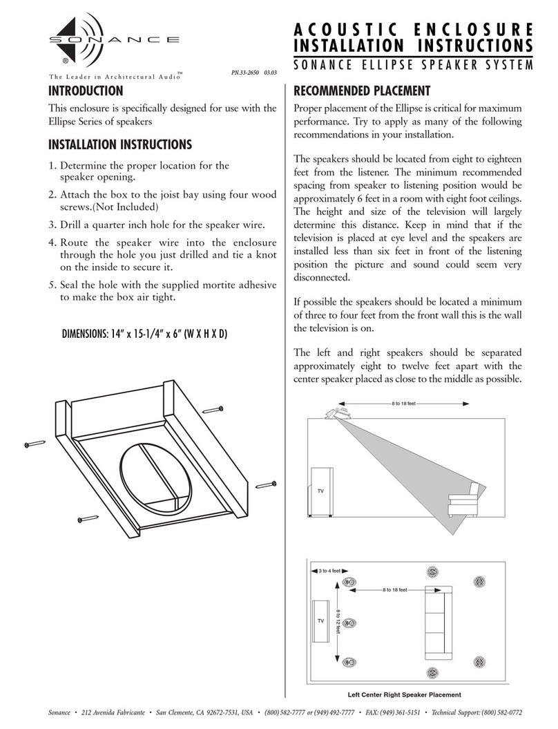 Sonance Ellipse 1.0 LCR User manual Sonance Ellipse 1.0 LCR User manual