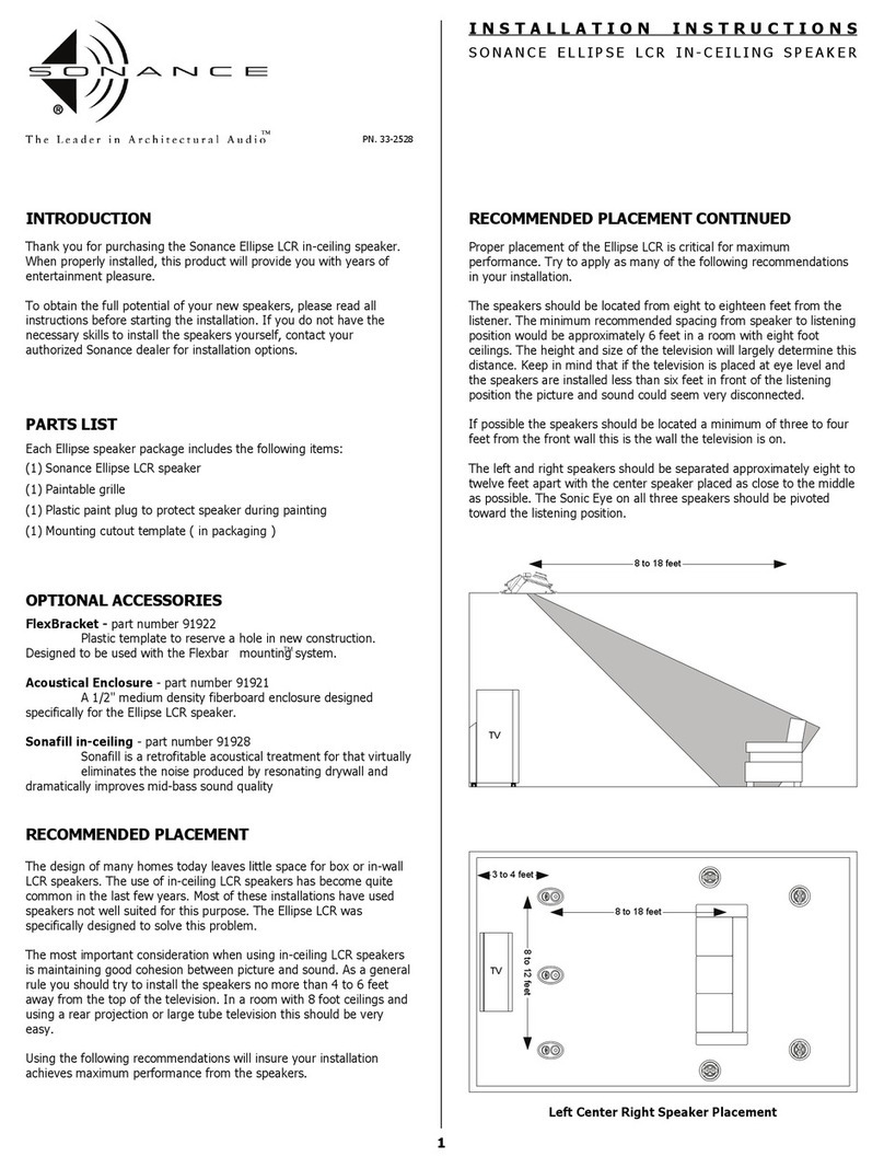 Sonance Ellipse 1.0 LCR install guide