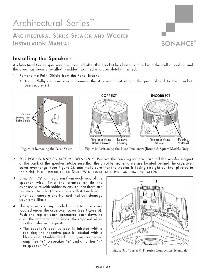Sonance X4 Series installation manual