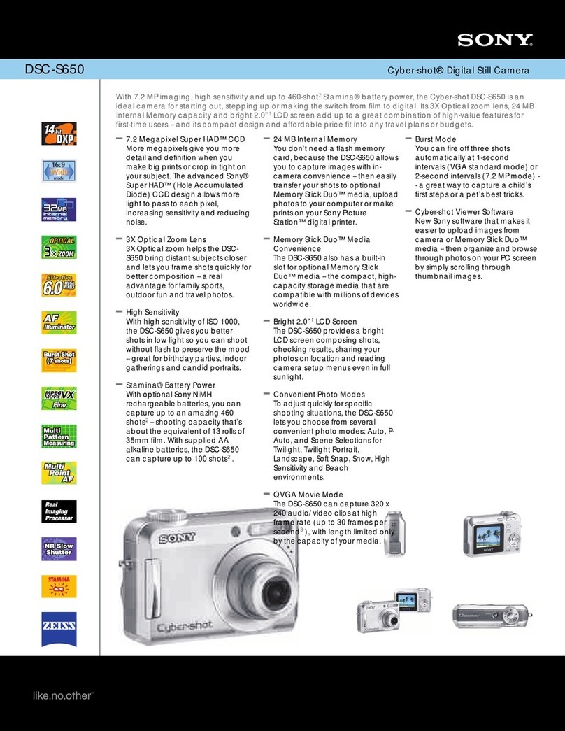 Sony Cyber-shot DSC-S600 Specifications