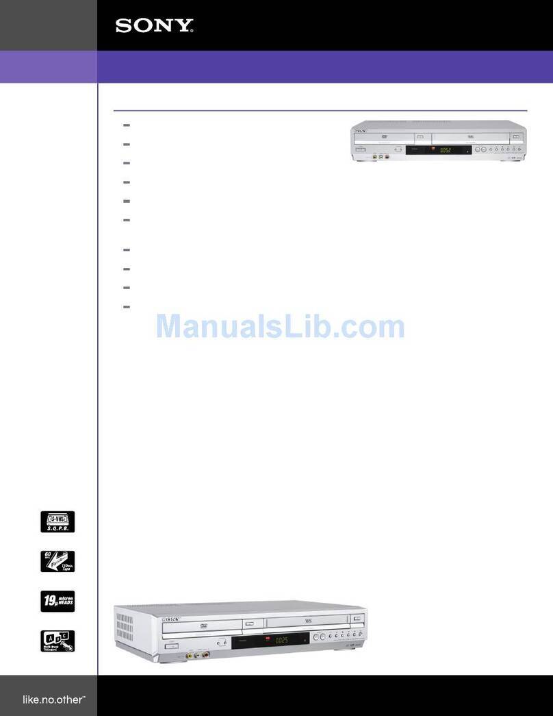 Sony SLV-D370P - Dvd/vcr Combo Specifications